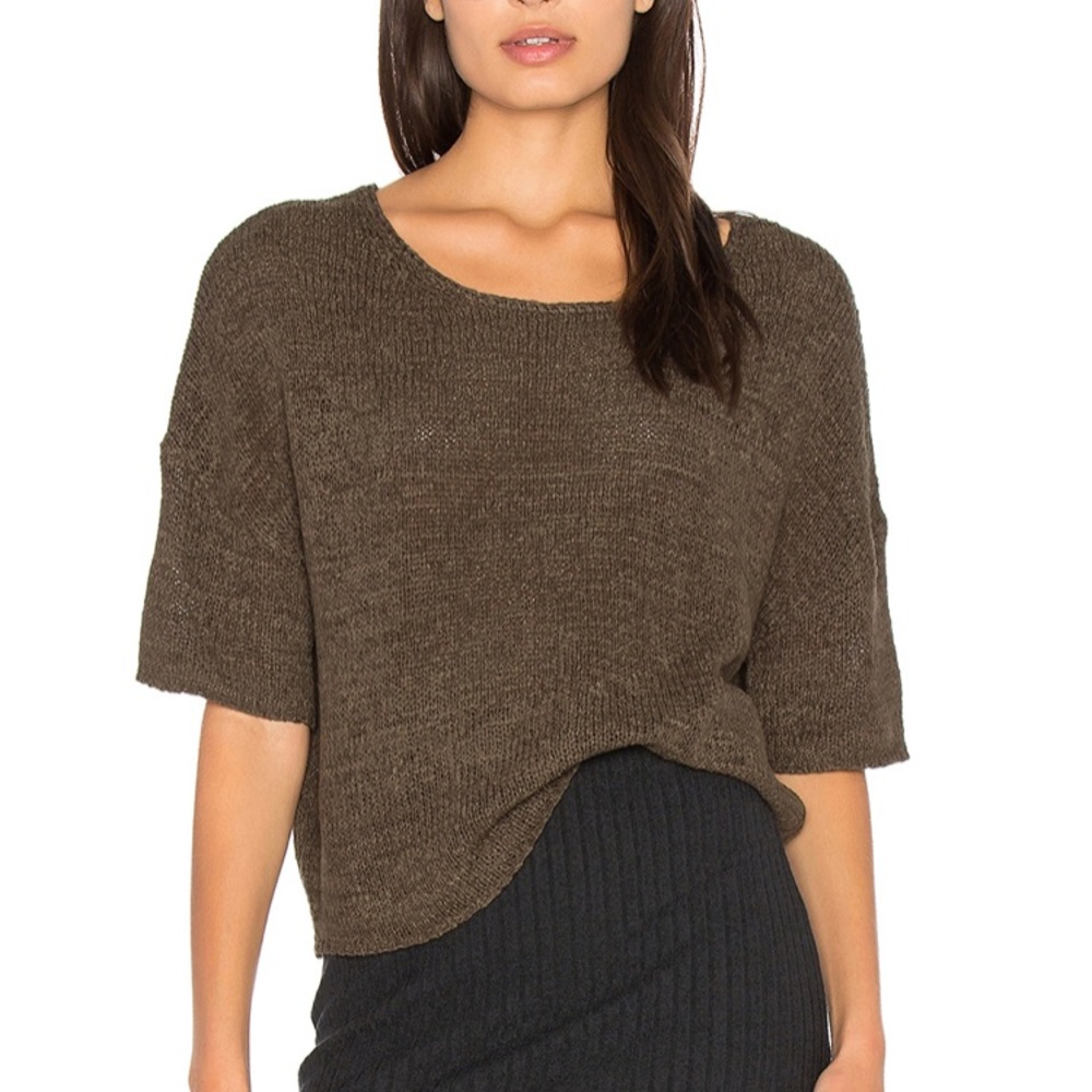 Olive Green Bella Luxx Crop Sweater